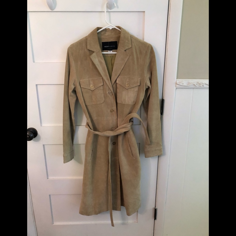 Moda International Suede Tan Coat 8